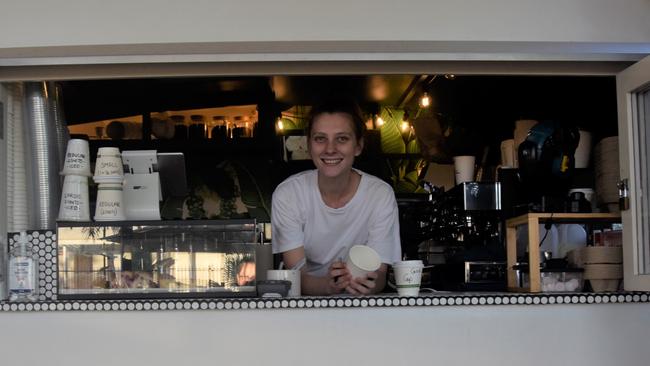 The Black Russian barista Tess Gaskell is working at the Katherine cafe over the Easter long weekend. Picture: Sierra Haigh