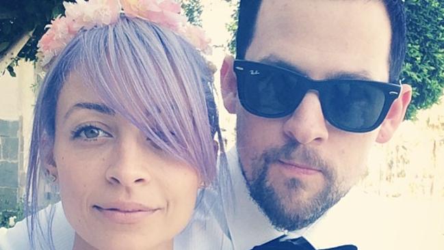 Picture perfect ... Nicole Richie and Joel Madden pose for a selfie on Instagram.