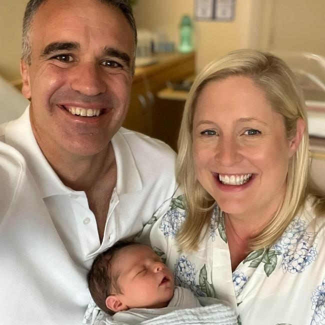 Premier Peter Malinauskas and wife Annabel have welcomed George Robert Malinauskas into the world. Picture: Instagram