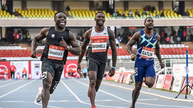 Bromell is now the sixth fastest man ever. Photo by Simon MAINA / AFP