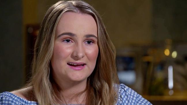 Former university student Aria Kirwan was labelled a liar by some after her initial revelations, outraging other student supporters. Picture: Channel 9.