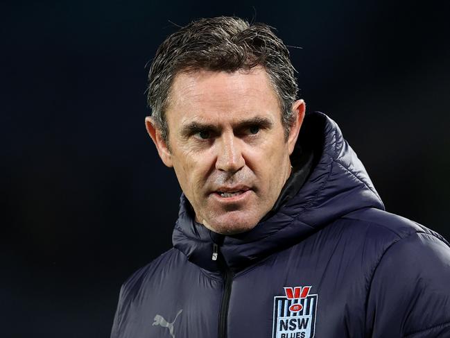 SYDNEY, AUSTRALIA - JULY 12: Brad Fittler head coach of the Blues looks on ahead of game three of the State of Origin series between New South Wales Blues and Queensland Maroons at Accor Stadium on July 12, 2023 in Sydney, Australia. (Photo by Brendon Thorne/Getty Images)