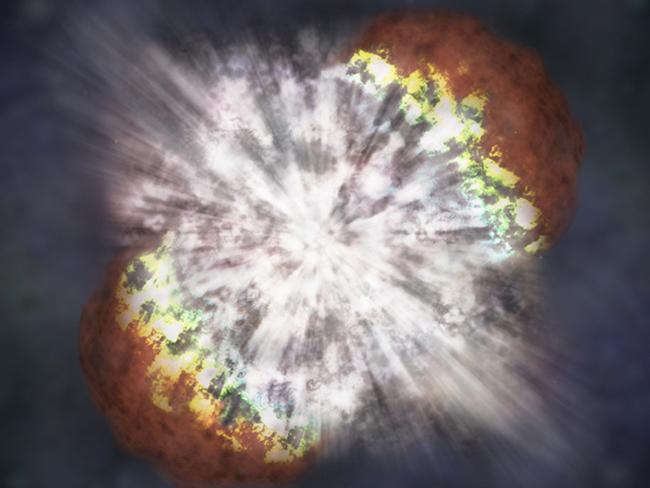 An artist's illustration of the brightest supernova ever recorded, known as SN 2006gy. Picture: NASA