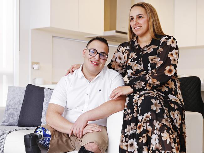 WEEKEND TELEGRAPHS - 13/5/23MUST NOT PUBLISH BEOFRE CHECKING WITH PIC EDITOR - 17yr old Ahmad El Haj Youssef with his mum Souha Maskaleh at their Sydney home today. Ahmad had a heart transplant 2yrs ago and made a full recovery. Picture: Sam Ruttyn