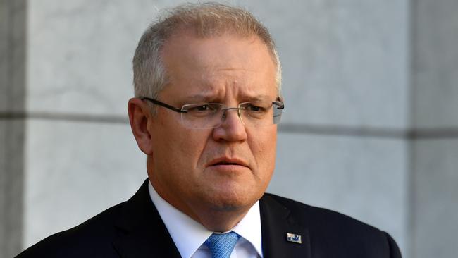 Prime Minister Scott Morrison speaks to the media on Friday. Picture: AAP
