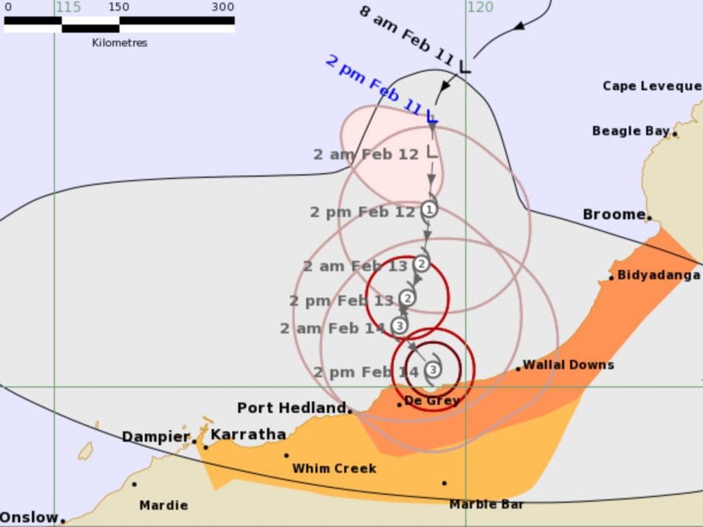 The wild weather event is set to form a cyclone by early Wednesday morning. Picture: BOM