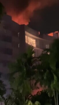 Helicopter crashes into Cairns hotel building