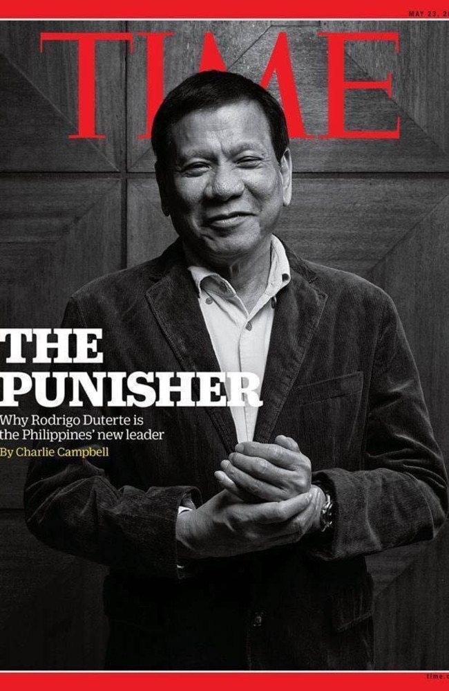 Rodrigo Duterte, 71, is tackling crime in his own special way. Picture: TIME