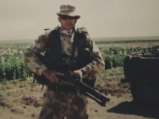 He served as a Royal Marine for eight years. He found himself in a dark place, suffering from anxiety, depression and PTSD. Picture: Supplied