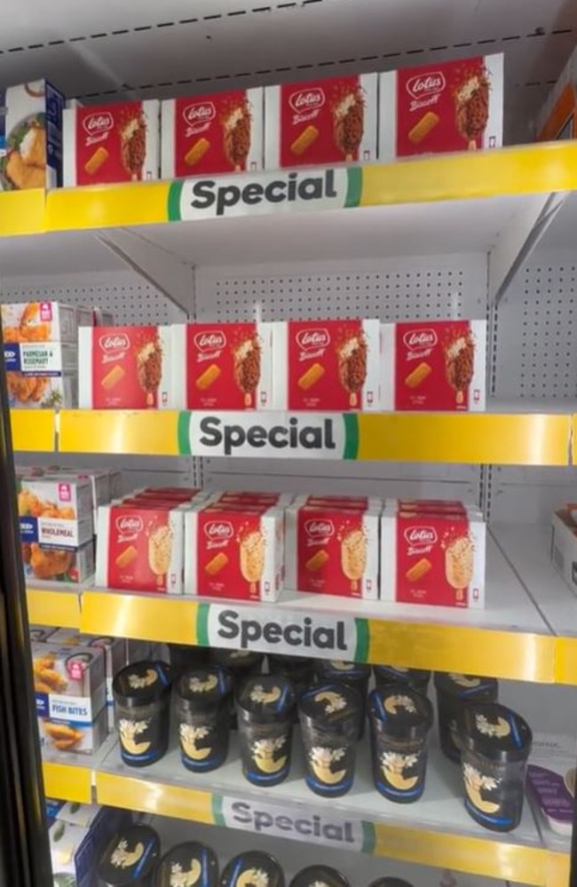 Biscoff ice creams sticks are back at Woolworths. Picture: TikTok