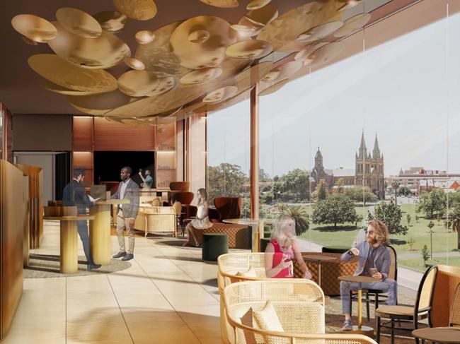 An artist impression of the proposed Adelaide Oval hotel