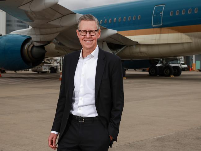 Daily Telegraph. 30, November, 2022., **Embargoed for The Daily Telegraph. The Bradfield oration**, Sydney Airport, CEO, Geoff Culbert  of Sydney International Airport, on the airfield today., Picture: Justin Lloyd.