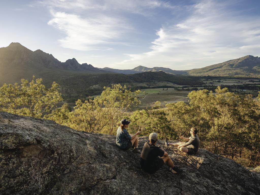 Group hiking on the Queensland Music Trail