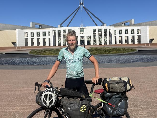 After his mum was diagnosed with dementia, Nicholas Tremaine made it his mission to help raise money for Dementia Australia by riding across Australia on a 40,000km solo mission in the hope of raising $1 million. He is in Darwin for the Beer Can Regatta on Sunday June 8, 2025.