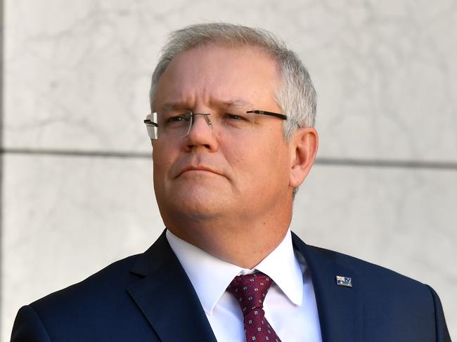 Prime Minister Scott Morrison at a press conference at Parliament House in Canberra, Friday, June 5, 2020. (AAP Image/Mick Tsikas) NO ARCHIVING