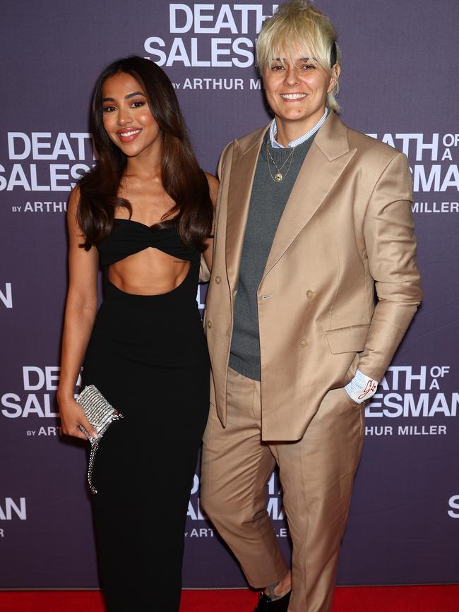 Thattil and Hope at the opening night of ‘Death Of A Salesman’. Picture: Getty