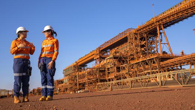 The local bourse jumped to a new three-month high at Thursday’s open as BHP, Rio Tinto and Fortescue Metals rode an iron ore rally to near $US160 a tonne, before news of an impending US oil reserve release sapped energy stocks and weighed the market down. Picture: Evan Collis