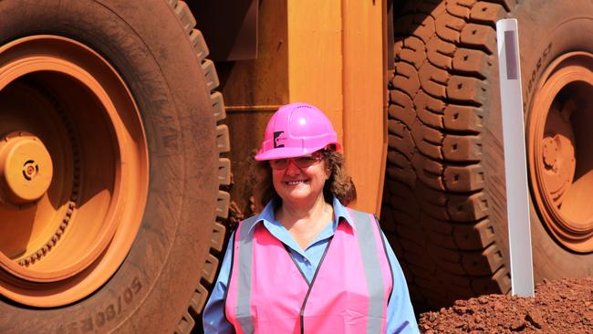 SUNDAY TELEGRAPH SPECIAL. Gina Rinehart special access at Roy Hill. Gina Rinehart at the mine