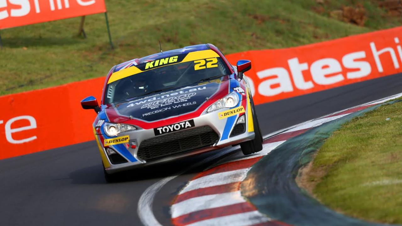 Springfield driver Luke King negotiates "The Esses" at Mt Panorama, Bathurst in the Toyota 86 Racing Series.