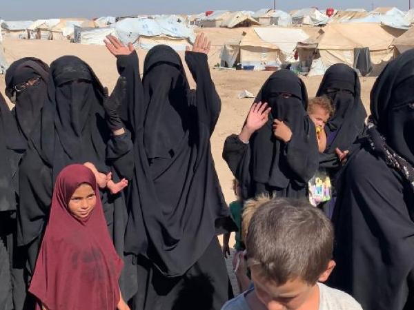 Australian women and children at the Al-Hawl camp in northeast Syria. Picture: Supplied