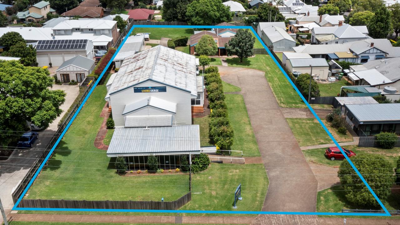 FOR SALE: The Living Grace Church is selling its house of worship on Jellicoe Street in North Toowoomba through Colliers International.