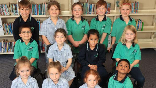 Grovedale West Primary Prep A Back Row From Left: Lincoln Thompson, Kaelyn Carter-Robertson, Raffy Murphy, Max Dodds, Blair Gayland Middle Row From Left : Wilder Gosper, Ayla Toby, Agamjot Kaur, Georgia Palmer Front Row From Left: Chloe Gajic, MiaMunro, Eden Gray, Shankar Sreekanth Picture: Mark Wilson