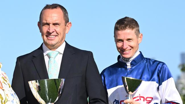 Chris Waller and James McDonald took out the trainer and jockey honours over the Flemington Carnival. Picture: Vince Caligiuri/Getty Images