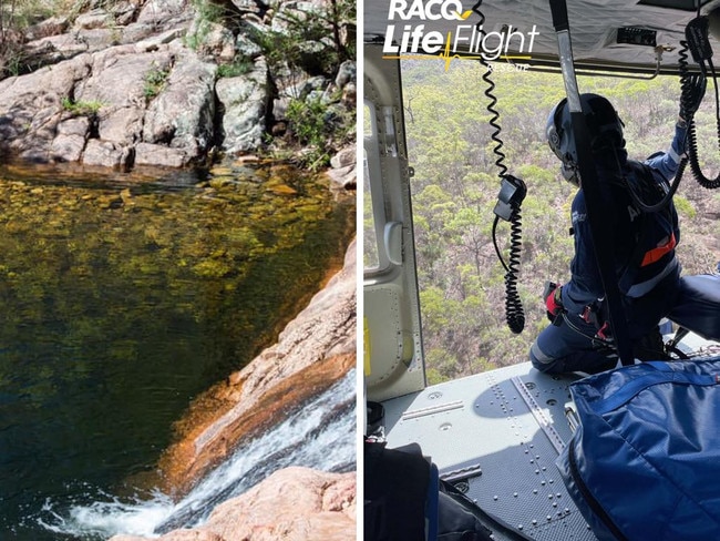 Woman plucked from rock pool by helicopter after horror fall