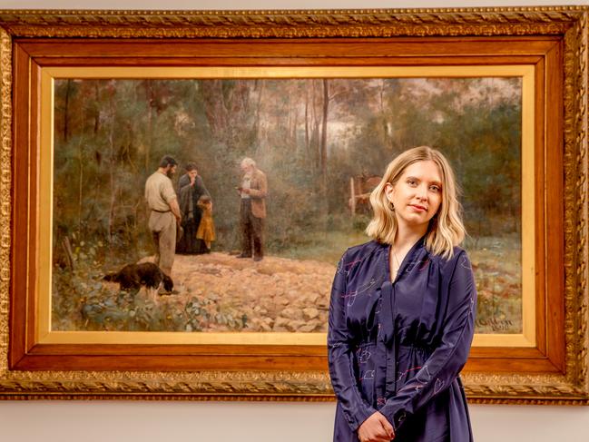 Australian Impressionism exhibition - She-Oak and Sunlight, , Sophie Gerhard, Curator of Australian Art, NGV Picture: Tim Carrafa