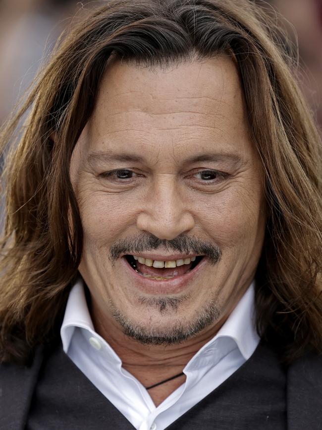 Depp’s mouth looked vastly different at Cannes last year. Picture: John Phillips/Getty Images