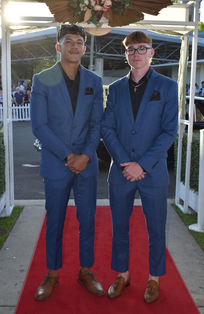 Rhico Markey and Tyler Conquest at the Caloundra State High School formal 2024.