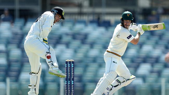 Paine batting freely against Western Australia last week. Picture: AAP