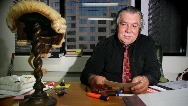 Lloyd McDermott, relaxes at his chambers in Sydney in 2007.