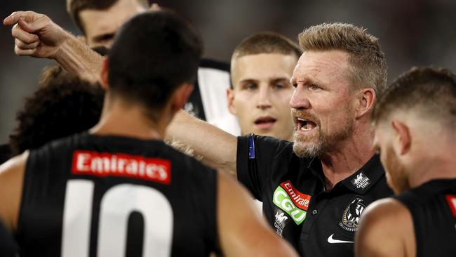 Nathan Buckley has to find some answers at Collingwood.