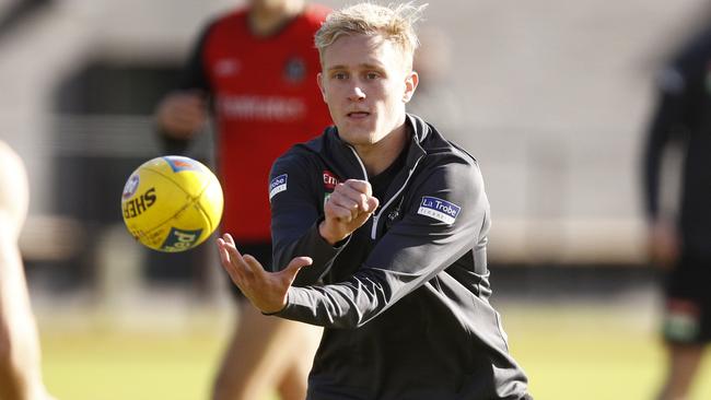 Jaidyn Stephenson at training last Friday. Picture: AAP