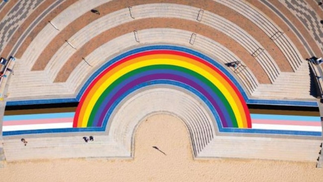 What the Coogee Beach rainbow will soon look like. Picture: Randwick Council