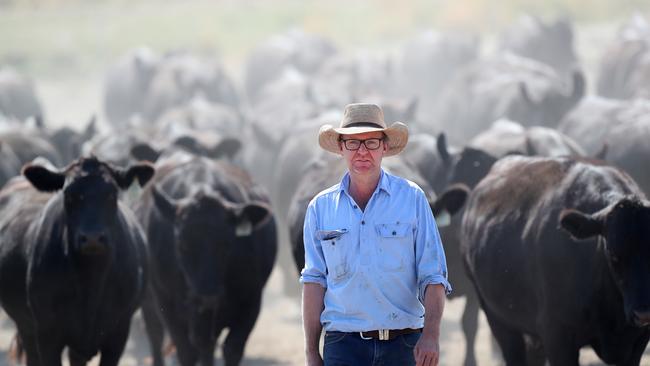 Tom Hicks pictured on his Holbrook property in NSW. Picture: Yuri Kouzmin