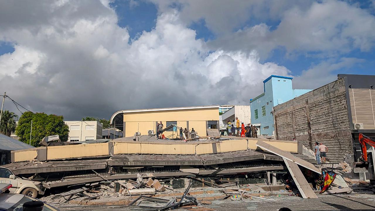 Vanuatuans are facing a grim Christmas this year after a horror earthquake inflicted widespread damage on the South Pacific archipelago. Picture: AFP