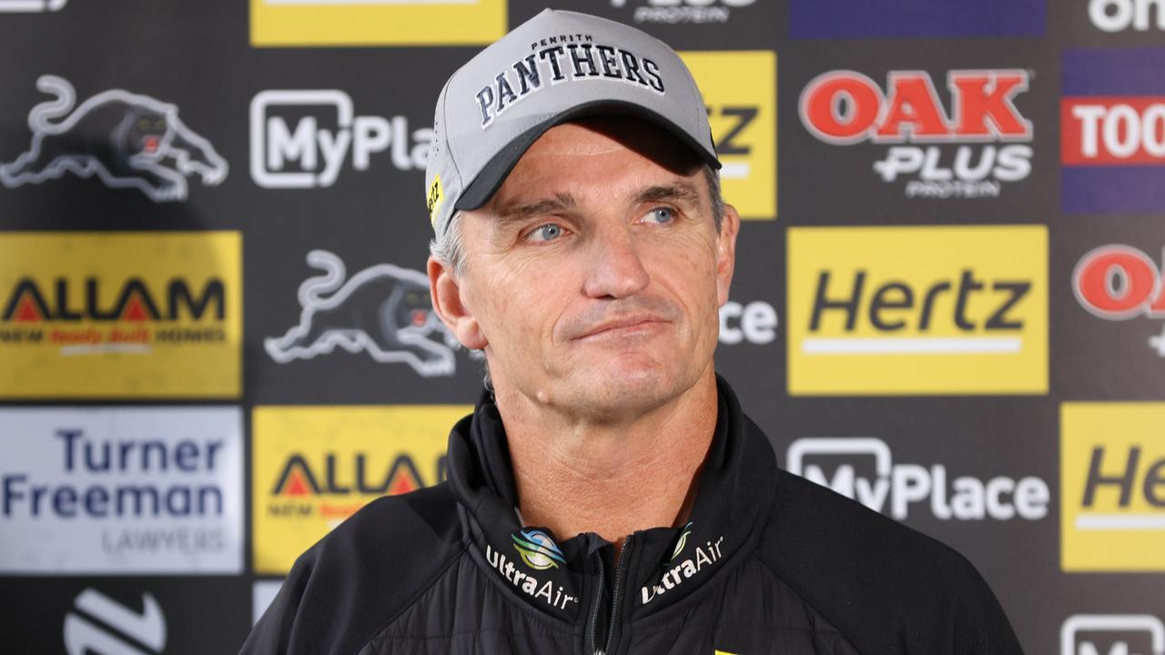 SYDNEY, AUSTRALIA - NewsWire Photos SEPTEMBER 26, 2024: Penrith Panthers coach Ivan Cleary pictured speaking to media at Panthers Rugby League Academy, Penrith. Picture: NewsWire / Damian Shaw