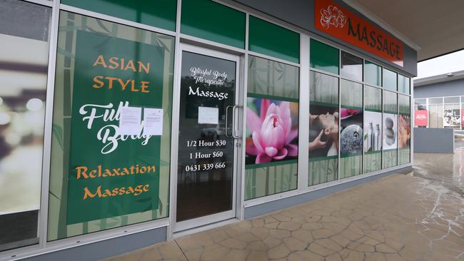 The massage parlour at Crestwood Plaza. Photograph: Jason O'Brien