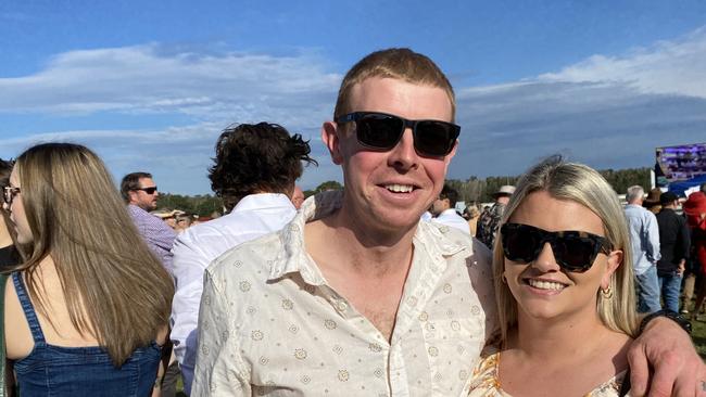 Nathan Skinner and Fiona Course at the Coffs Cup 2022. Picture: Matt Gazy