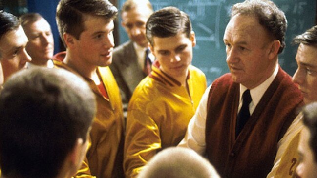 Gene Hackman in a scene from Hoosiers.