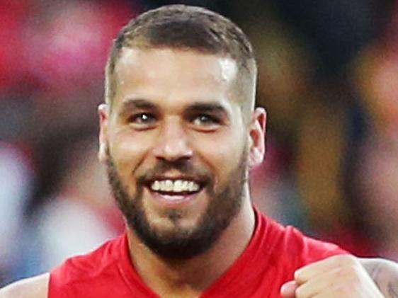 SYDNEY, AUSTRALIA - JUNE 14: Lance Franklin of the Swans celebrates a goal during the round 13 AFL match between the Sydney Swans and the Port Adelaide Power at Sydney Cricket Ground on June 14, 2014 in Sydney, Australia. (Photo by Matt King/Getty Images)