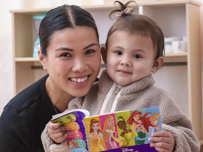 JUNE 27, 2024Liver transplant baby, Thea Hattersley now 3 with her mum Mia Fulgencio at home.Picture: RoyVPhotography