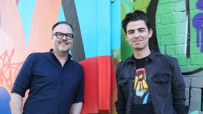 TikTok Australia’s general manager Lee Hunter and its new local music director Ollie Wards. Picture: Britta Campion / The Australian