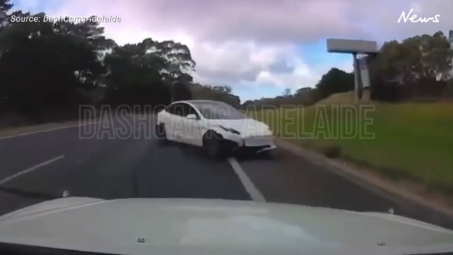 Dashcam footage shows out of control Tesla