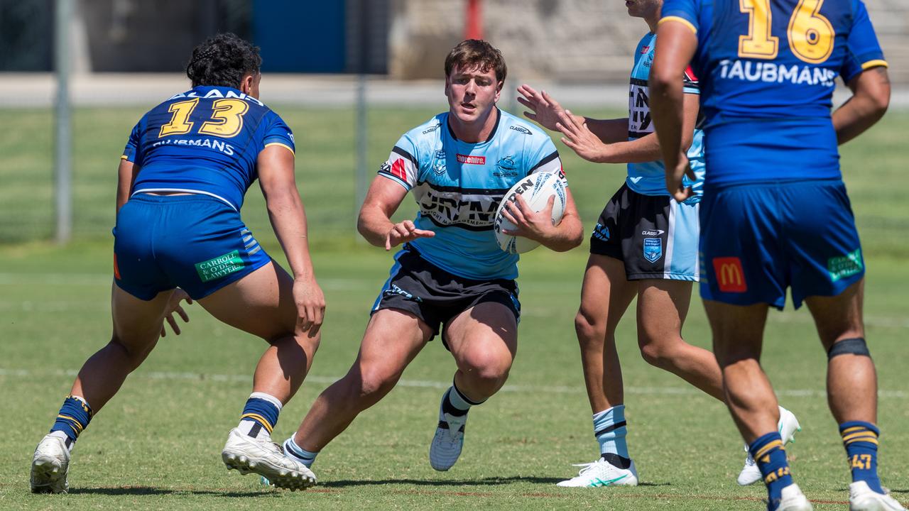 Alex Challenor. Picture: Adam Wrightson Photography. SG Ball Cup Round 2. Cronulla Sutherland Sharks vs Parramatta Eels. Pointsbet Stadium. 10 February 2024.