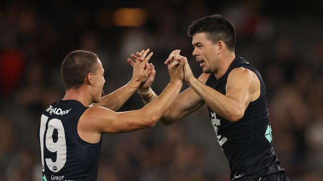 Corey Durdin and Matthew Kennedy each kicked two goals. Picture: Getty Images