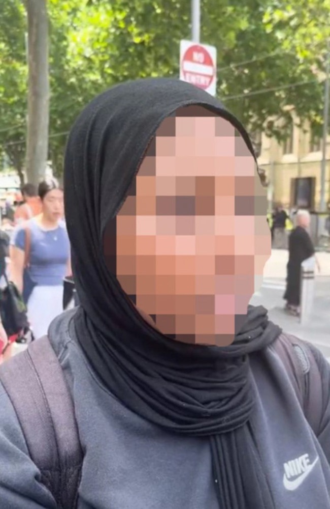 The 16-year-old protester who attended the Melbourne school strike on Thursday. Picture: The Australian