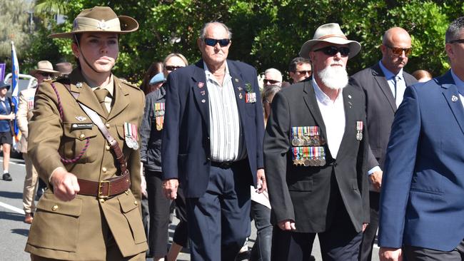 Kawana Anzac Day service march 2024. Picture - Madeline Grace.